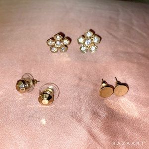 Simple studs/ baby hoops